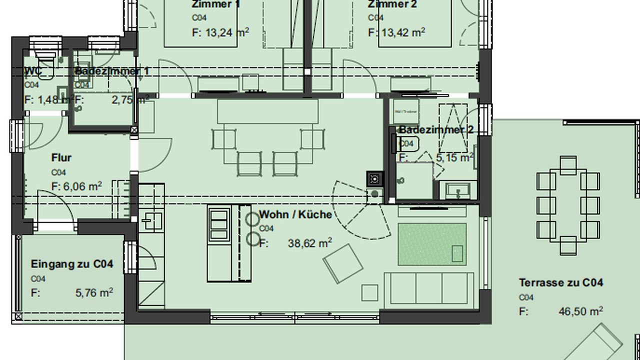 Gartengeschoß CHALET 4 /  Bungalow Gartengeschoß CHALET 4 /  Bungalow